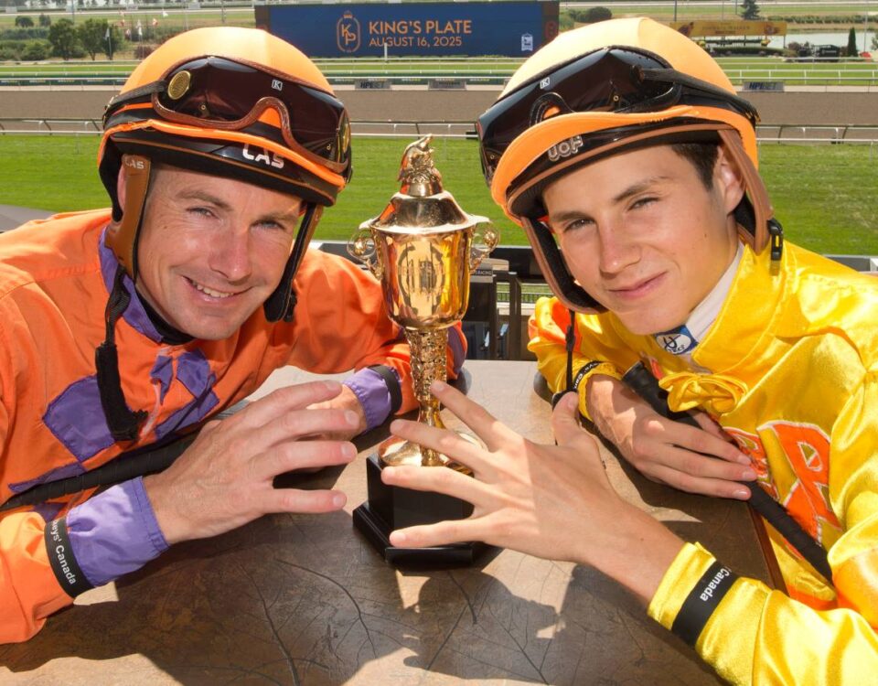 David and Pietro Moran - King's Plate Trophy - Michael Burns Photo