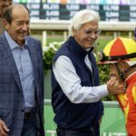Co-propietario Karl Watson - Bob Baffert - Mike Smith - Benoit Photo CA